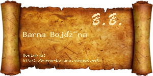 Barna Bojána névjegykártya