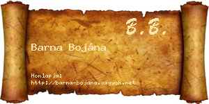 Barna Bojána névjegykártya