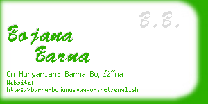 bojana barna business card
